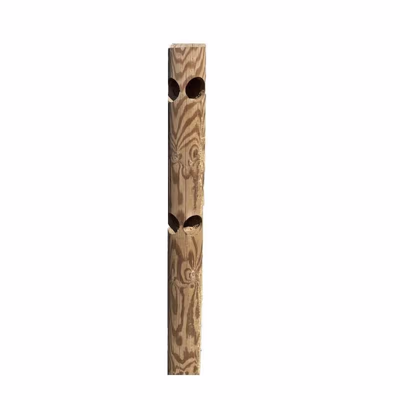 Pine Timber Post ø 140 mm bored to ø 80 mm for Fencing 4