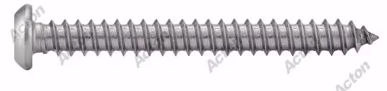 Domed head six-lobe tamper-proof sheet metal screw with centre pin, stainless 2
