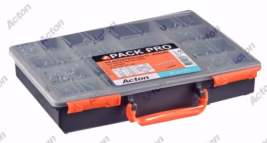 DIN 7504 O set, countersunk head Phillips self-drilling screws + + bits, steel 2