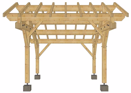 Carport en épicéa Petit Som 2