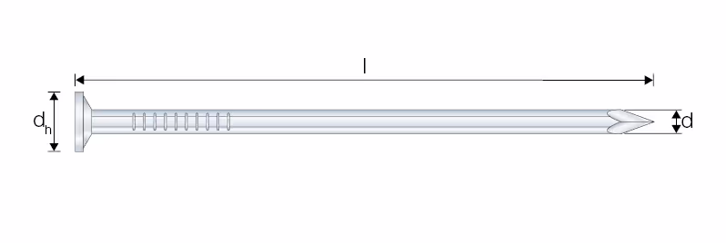 SPKEZ Flat head grooved nail 3