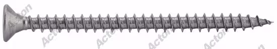 Screw for chipboard, countersunk head six-lobe, fully threaded, A4 stainless steel 2
