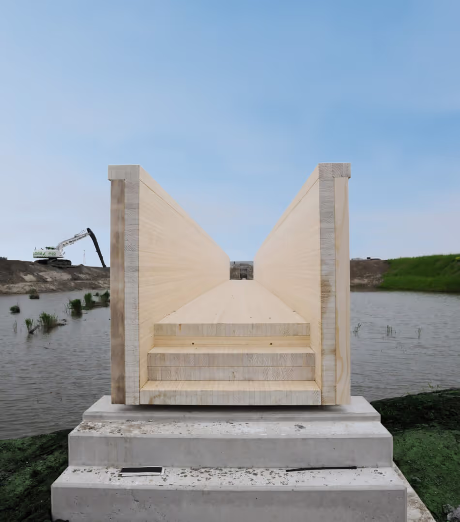 Accoya timber bridge at Bergen op Zoom