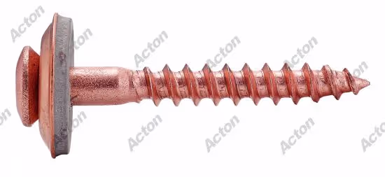 Wood screw + EPDM washer ø 20 DIN 7995, raised countersunk head six 2