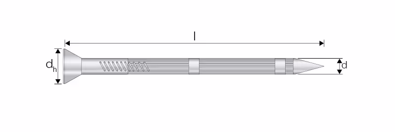 MNA Electro-galvanised concrete nail 3