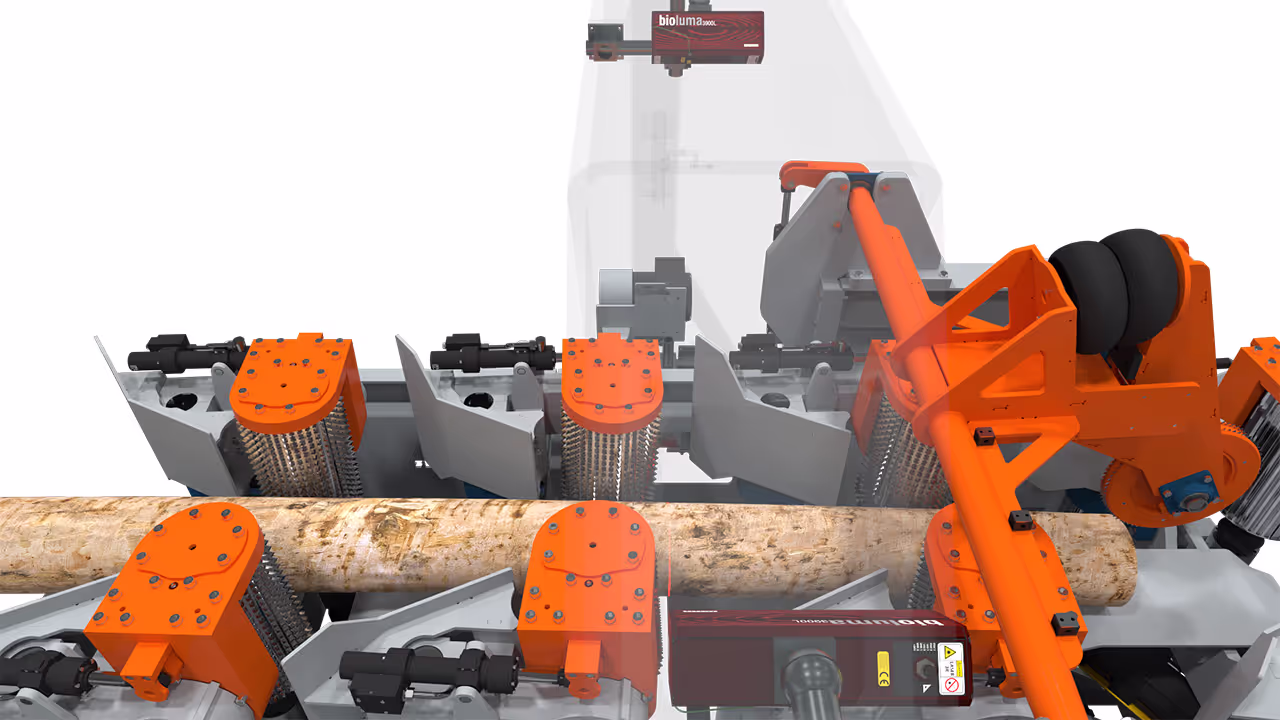 Log turning and positioning device 5