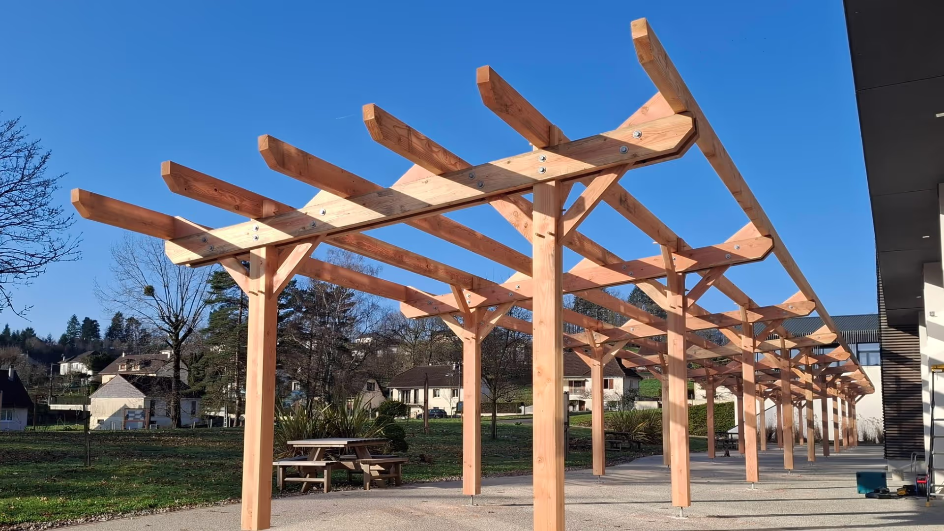 Ombrières en Douglas 