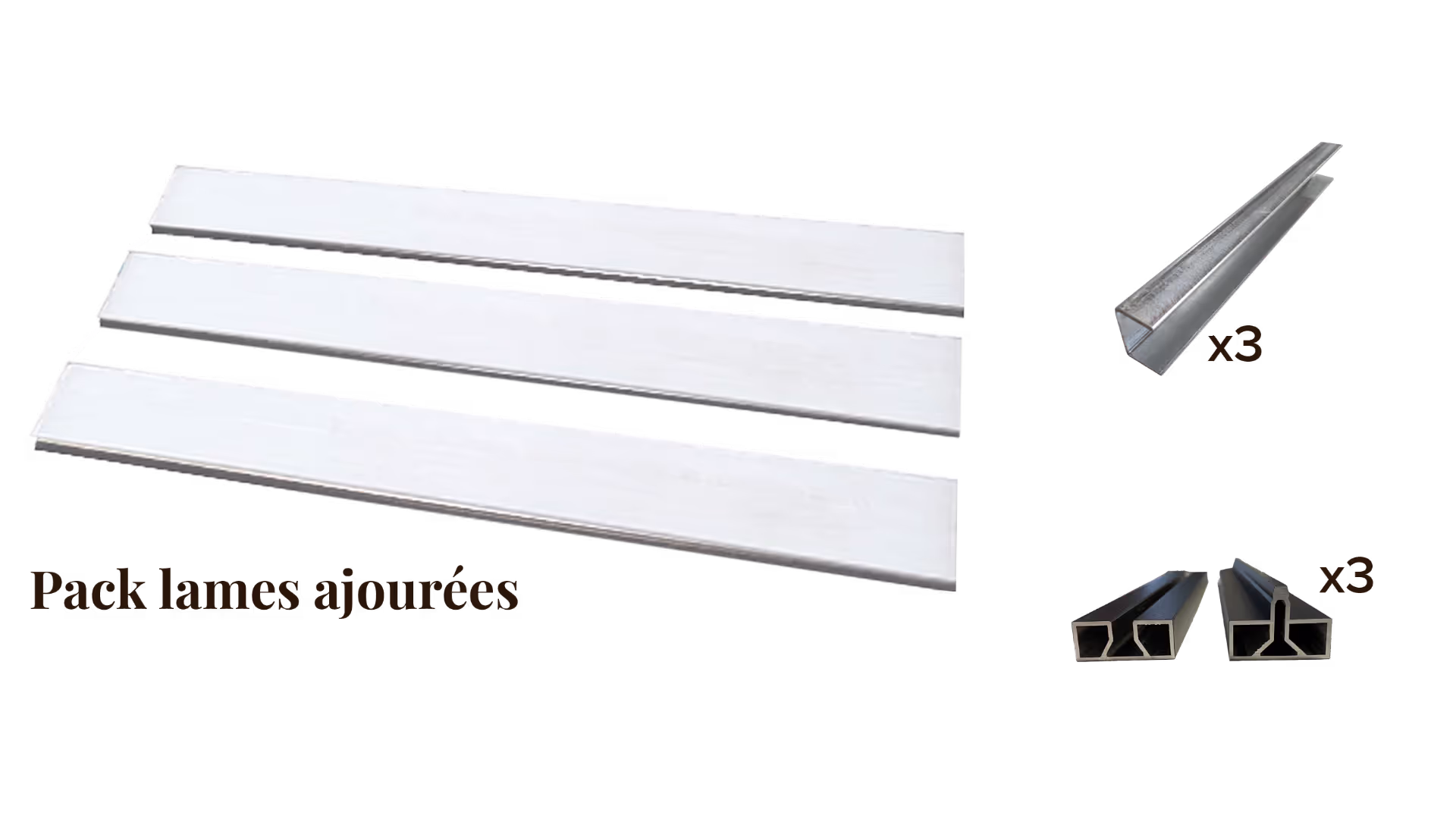 Clôture Pack 3 Lames ajourées Océwood® Boréale Infinite