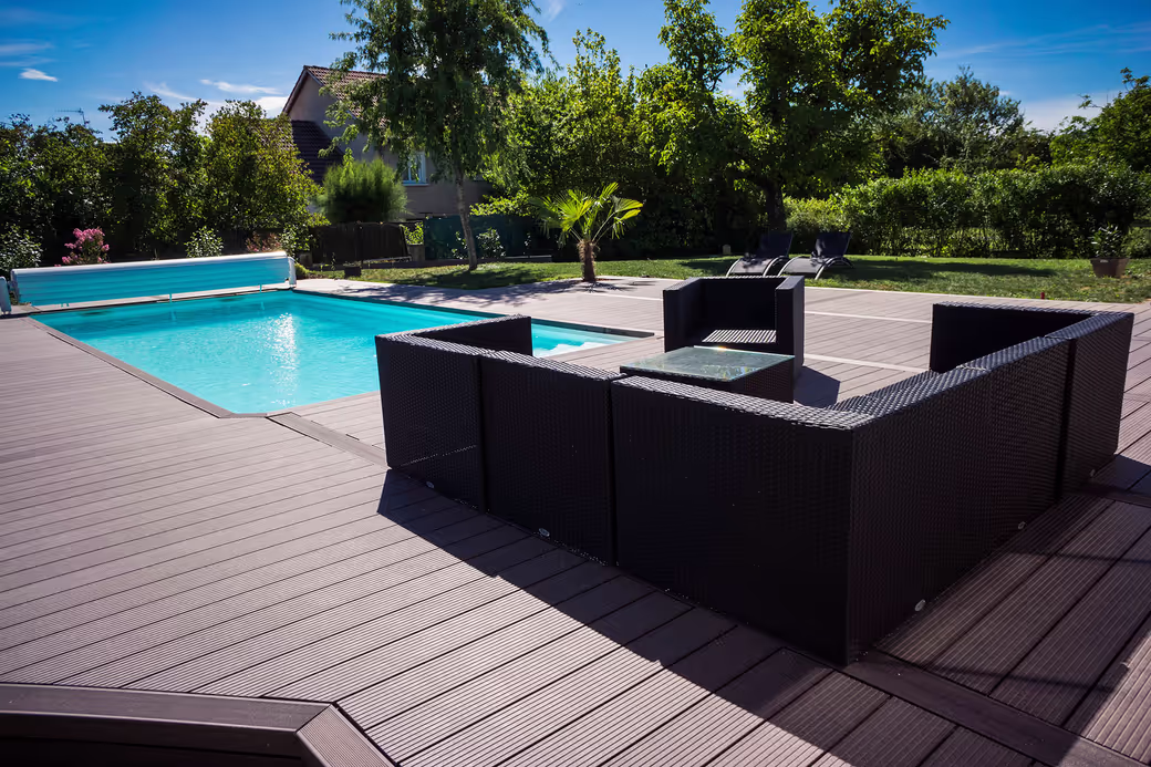 One drawback of the composite deck is that it is sensitive to heat