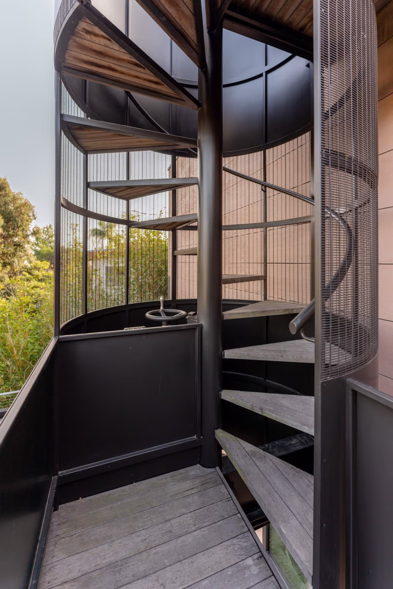 Spiral staircase, Pacific Palisades