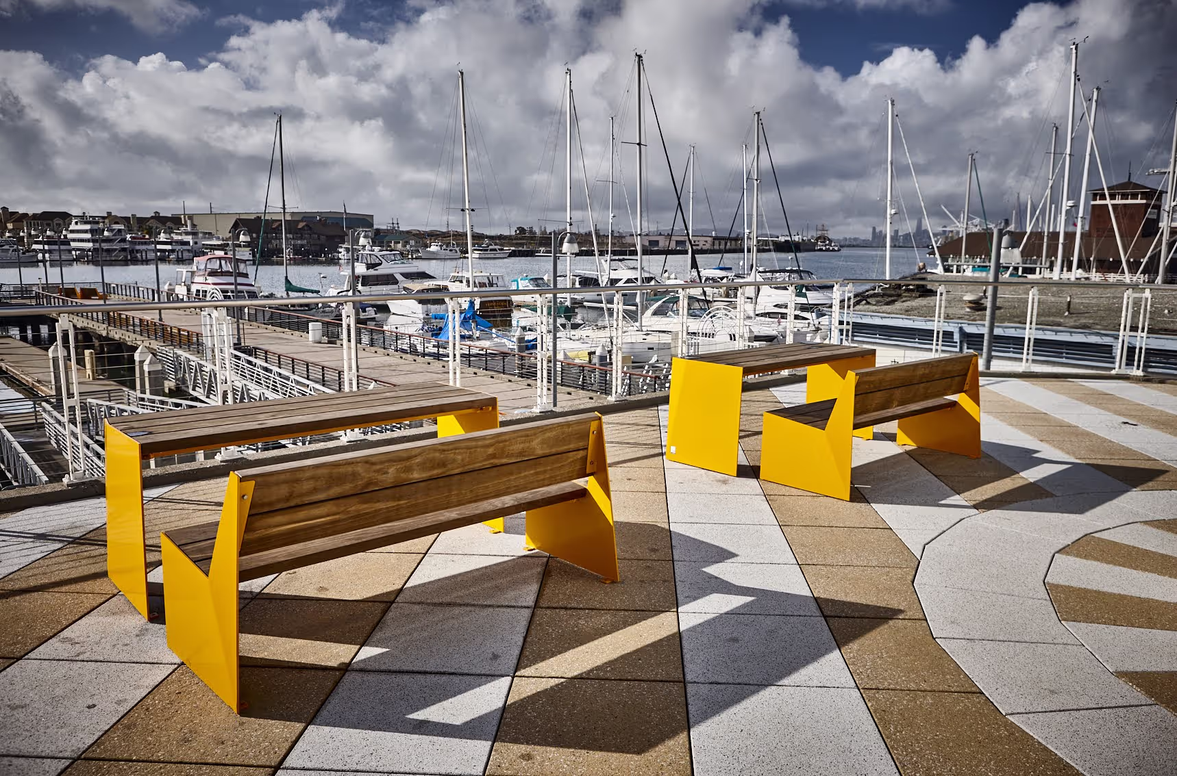 Jack London Square benches, Oakland