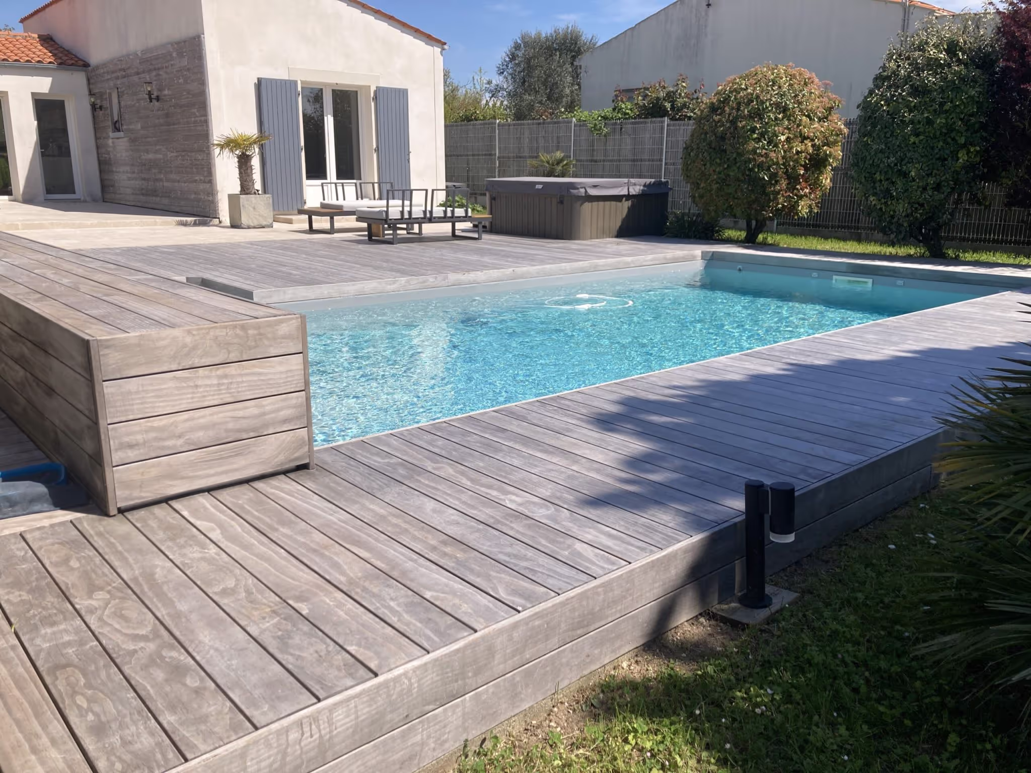 Pool deck in Salles-sur-Mer