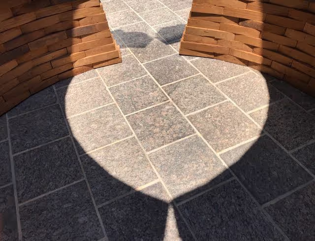 Heart sculpture, Inova Cancer Institute, Fairfax
