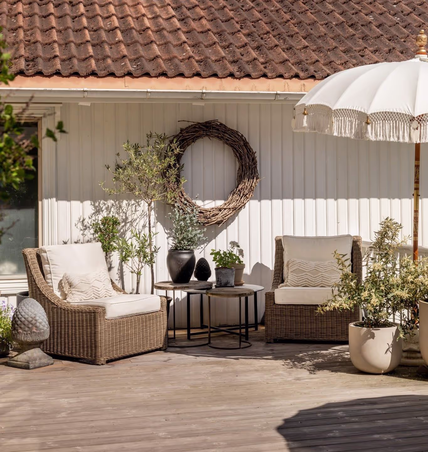 French-style garden with Kebony terrace, Drammen