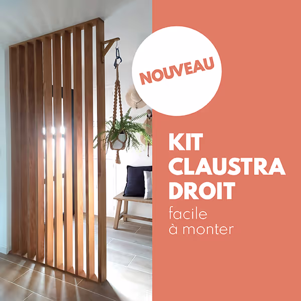 Kit claustral chêne massif - Lames droites - Sur mesure
