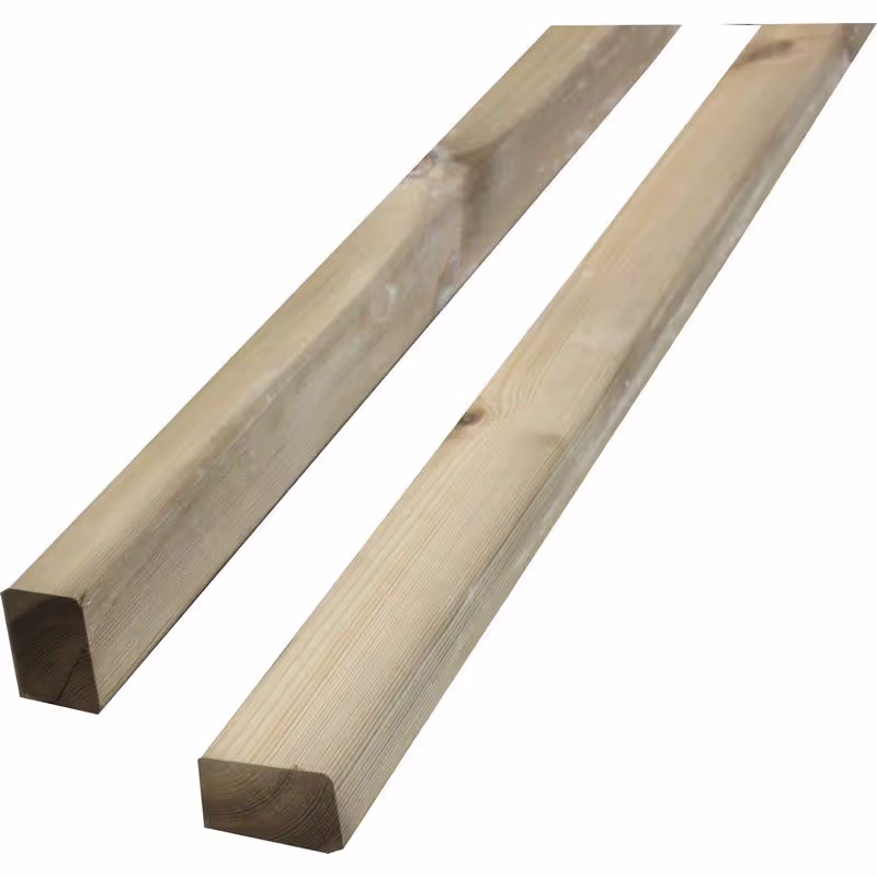 Lambourde / Demi-chevron 45x70mm en 3m Pin Raboté Autoclave Vert C18