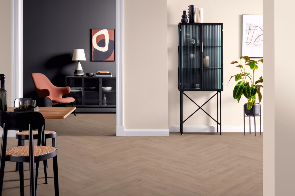Revêtement de sol stratifié NatureSense 8/32 Herringbone Chêne Turin