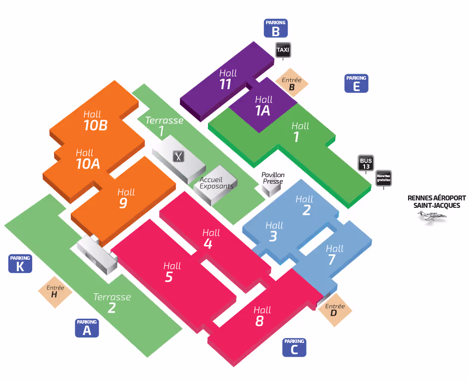 Plan du salon d'exposition
